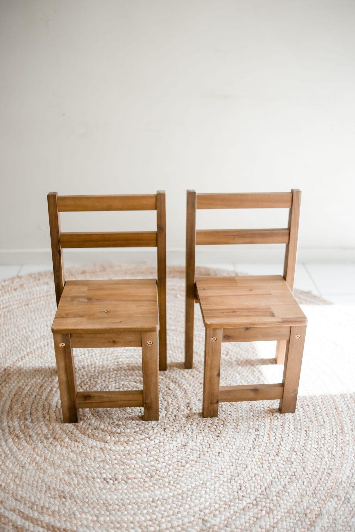 Stackable Acacia Standard Chair - Set of 2 -042