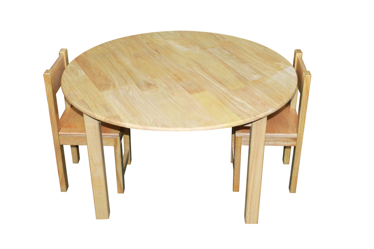 Large Round Table with 2 Standard Chairs Qtoys Learning through Play