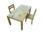 Solid Rectangular Table with 2 Stacking Chairs - 124071