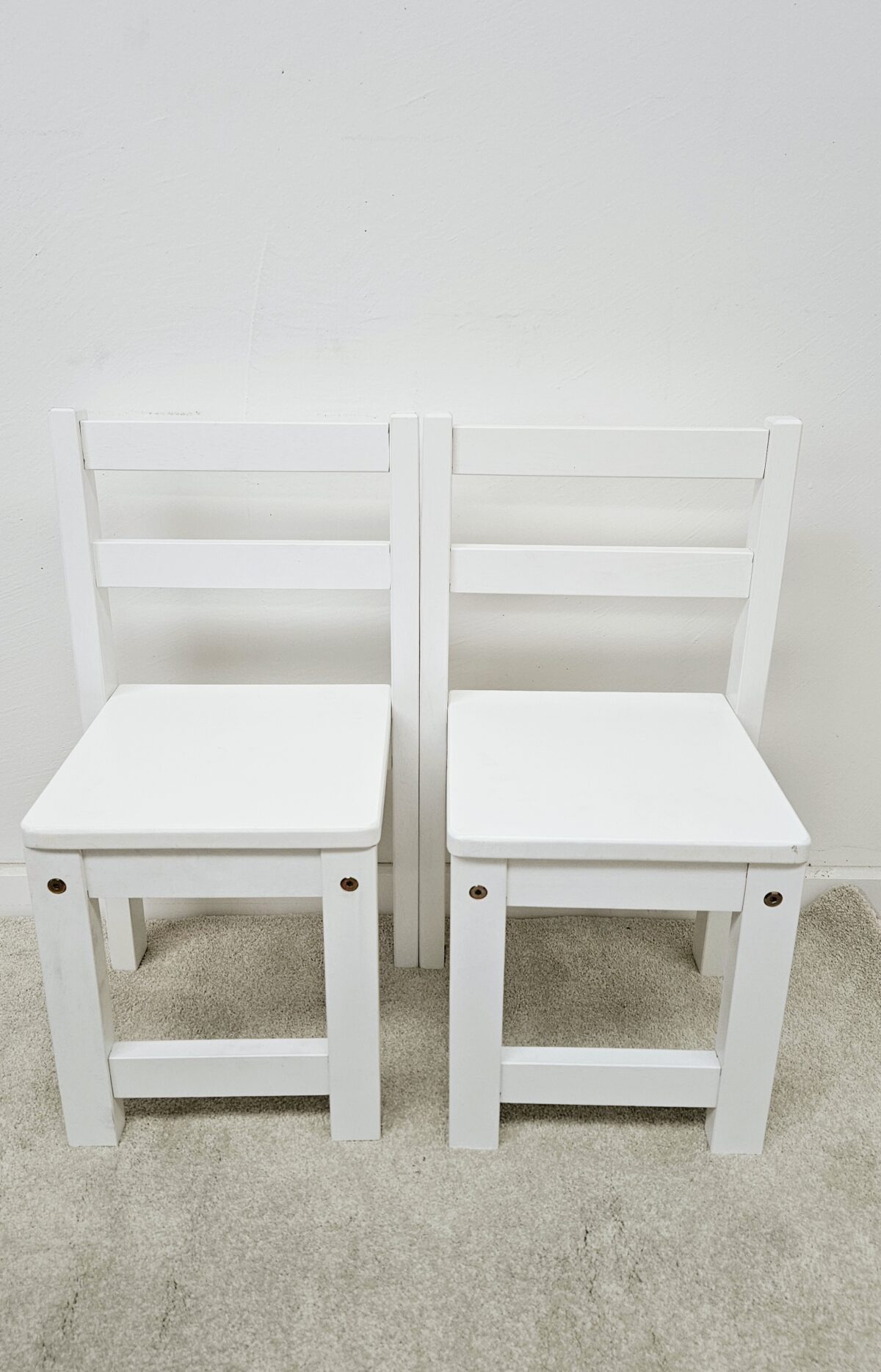 White timber Standard Chairs Set of 2