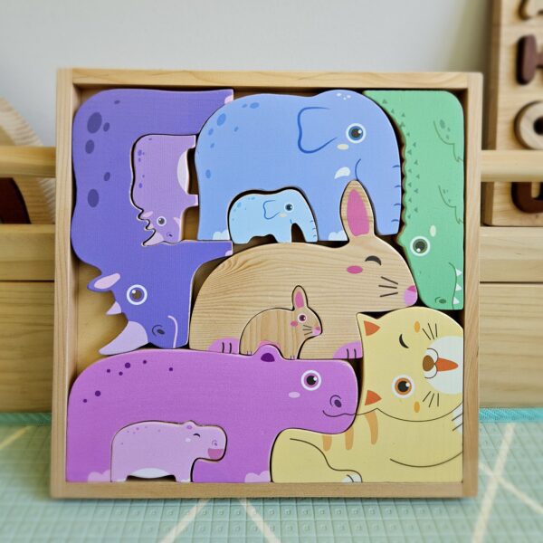 Natural animals puzzle and play set-972