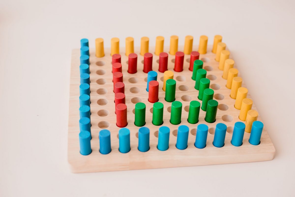 wooden toy peg board