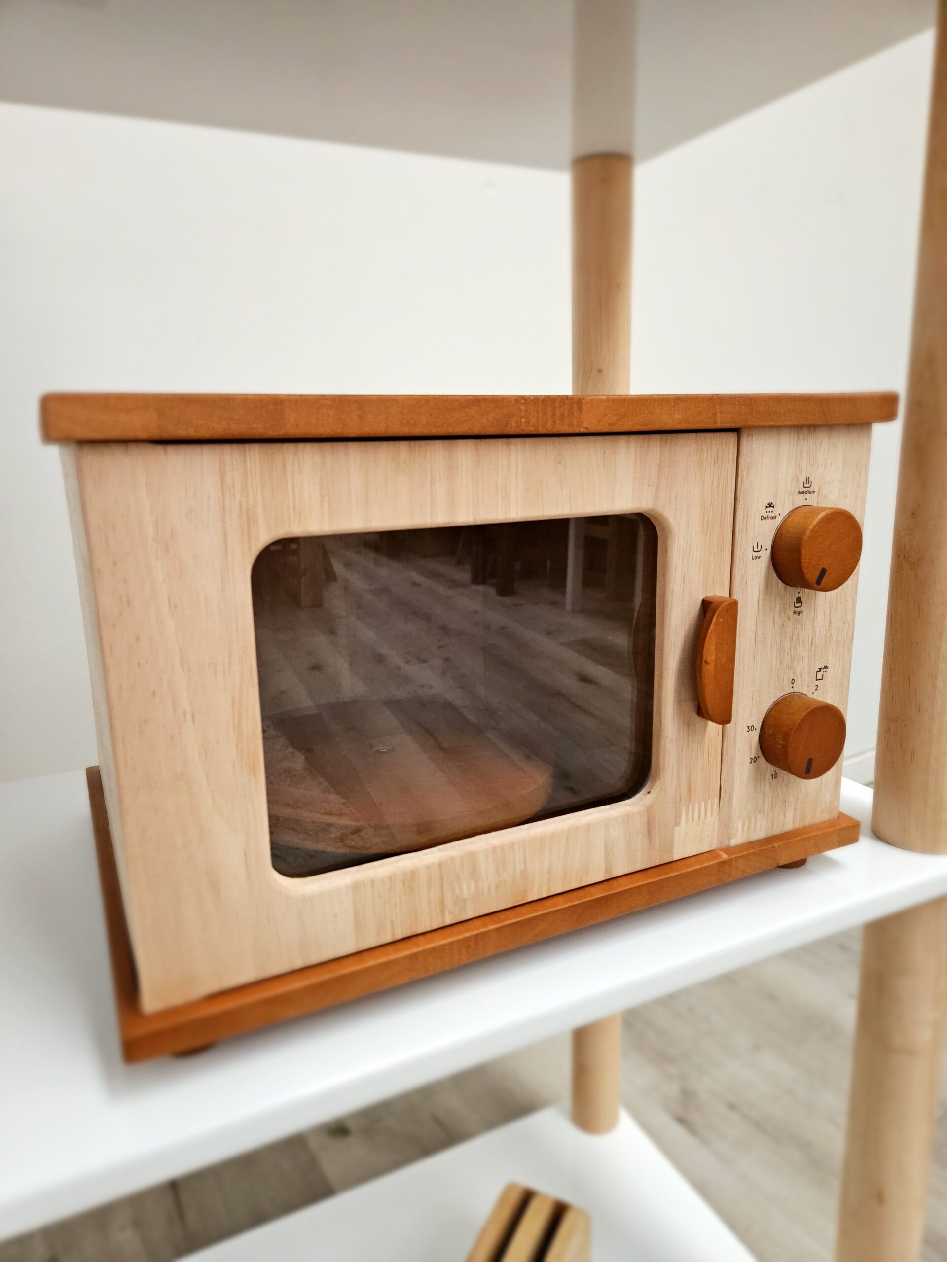 Wooden sale toy microwave